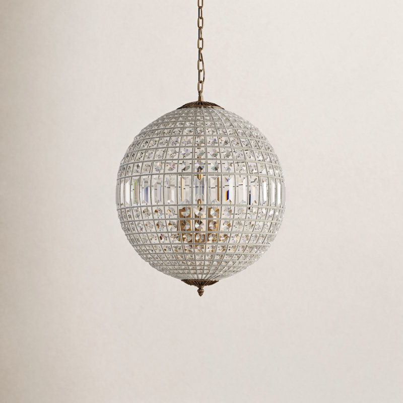 Rola Crystal 5-Light Chandelier, Or français, 5 lumières