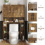 Armoire de rangement au-dessus de la toilette avec 3 portes de grange-1004907879