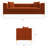 Modern Sofa Cognac PU Leather Sofa 84"