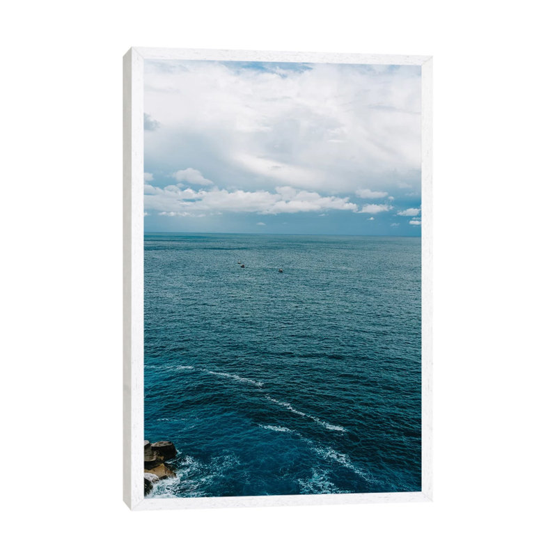 Stormy Amalfi Coast by Bethany Young - Print on Canvas, 101.6cm H x 66.04cm W x 3.81cm D, White Framed