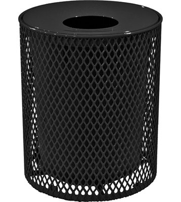Steel Open Trash Can - 32 Gallons