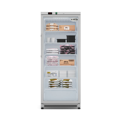 21 Cu. Ft. Commercial Freezer with Glass Door in Stainless Steel - Manual Defrost (KM-FMD20WGD)