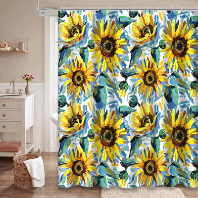 Rideau de douche avec 12 crochets
