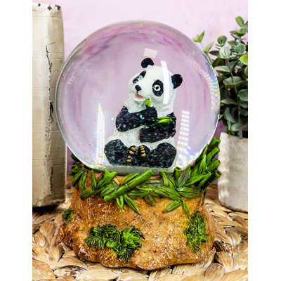 Figurine de bambou Izatt mangeant du bambou