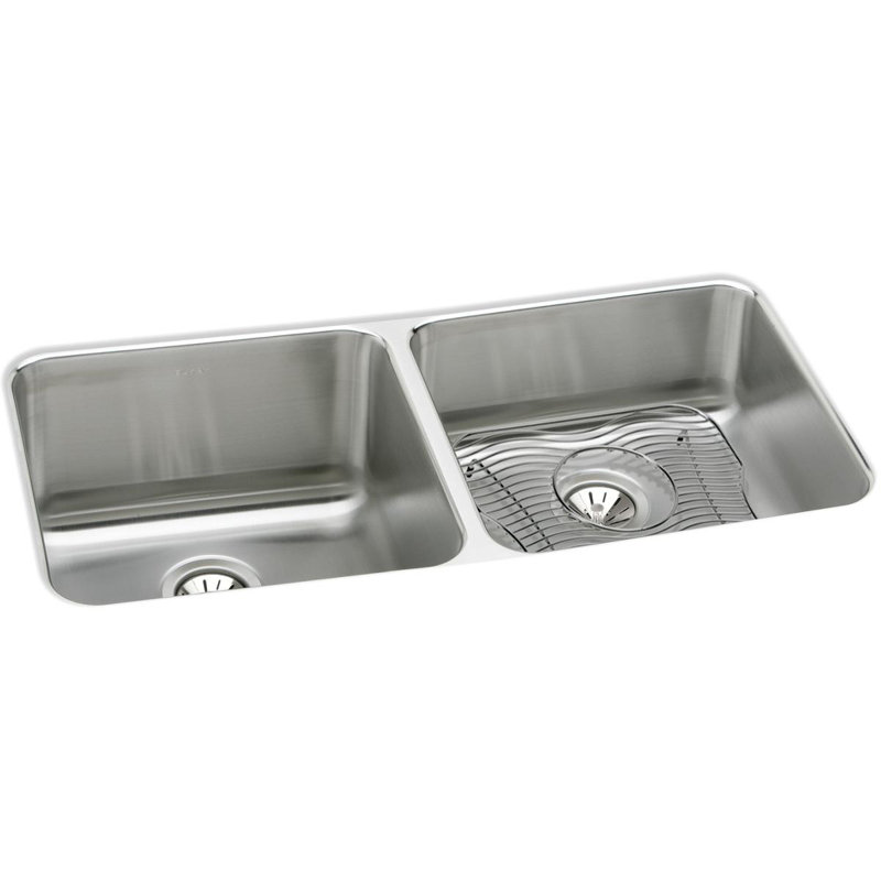 Ensemble d'évier de cuisine à double cuve encastrable Lustertone L 30,75 po x l 18,5 po Lustertone