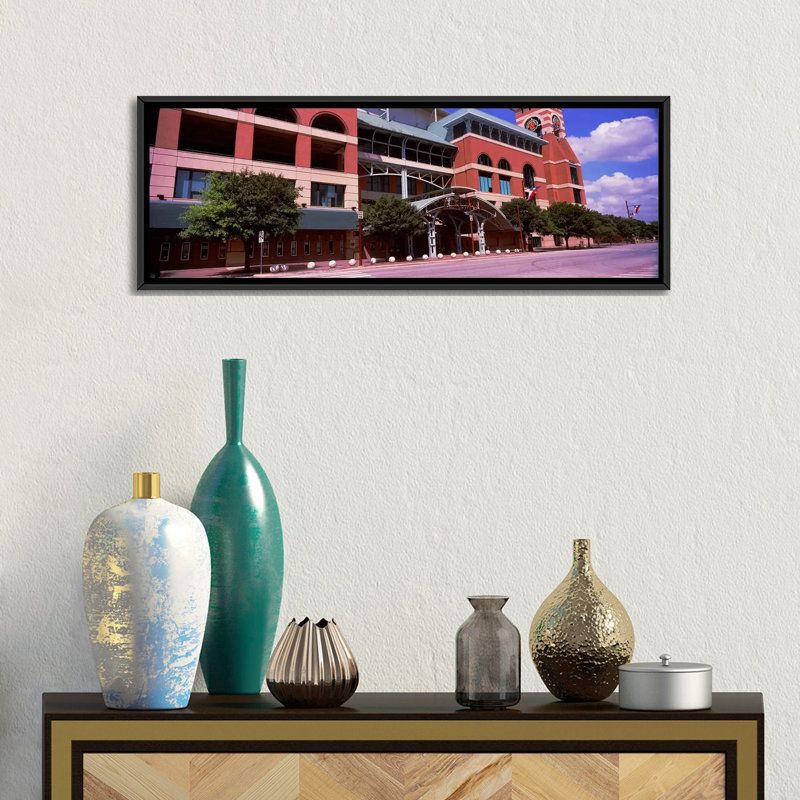 Ensemble de baseball à l’échelle des minutes maid park, houston, texas-reproduction de photo sur toile, Cadre noir
