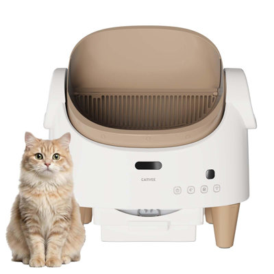 Smart Self-Cleaning Cat Litter Box with App Control, Open Top, Quiet Odor Control & Safety Sensors, Real-Time Health Tracking for Multi-Cat Homes – Coffee - Xingli Department 4 Exclusive - UK