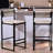 Sansoucy Of 2 Bar Stools Paper Rope Weave Dining Chairs And Metal Frame-342332493