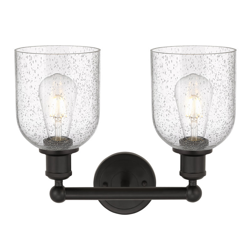Edison Allysson 2 Light 15" Bath Vanity Light, Seedy, Oil Rubbed Bronze