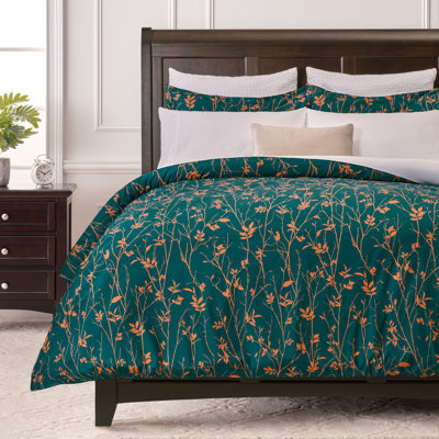 Chanasya Antique Toile Double Brushed Microfiber Duvet Cover Set