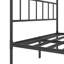 Base de lit plateforme en métal avec tête de lit pour grand lit, métal, sans sommier, sommeil tranquille, grand lit noir, tête de lit en fer, sommeil silencieux,