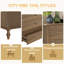Grande commode à 4 tiroirs avec pied en bois massif, commode avec poignées de tiroir en métal brossé et design antique pour la chambre à coucher-922738015