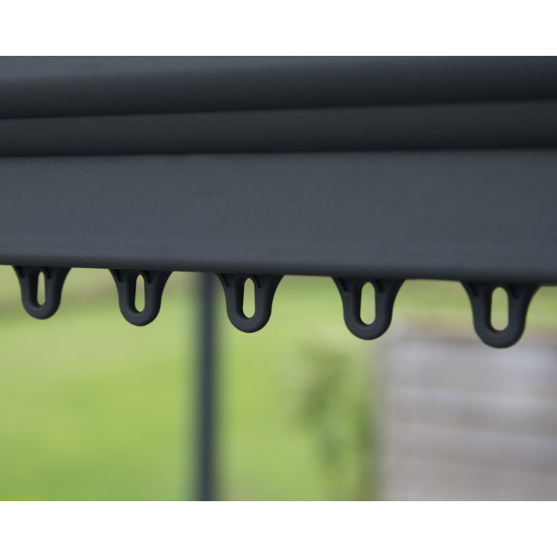 Milano 10' x 10' Gray Aluminum and Bronze Polycarbonate Gazebo