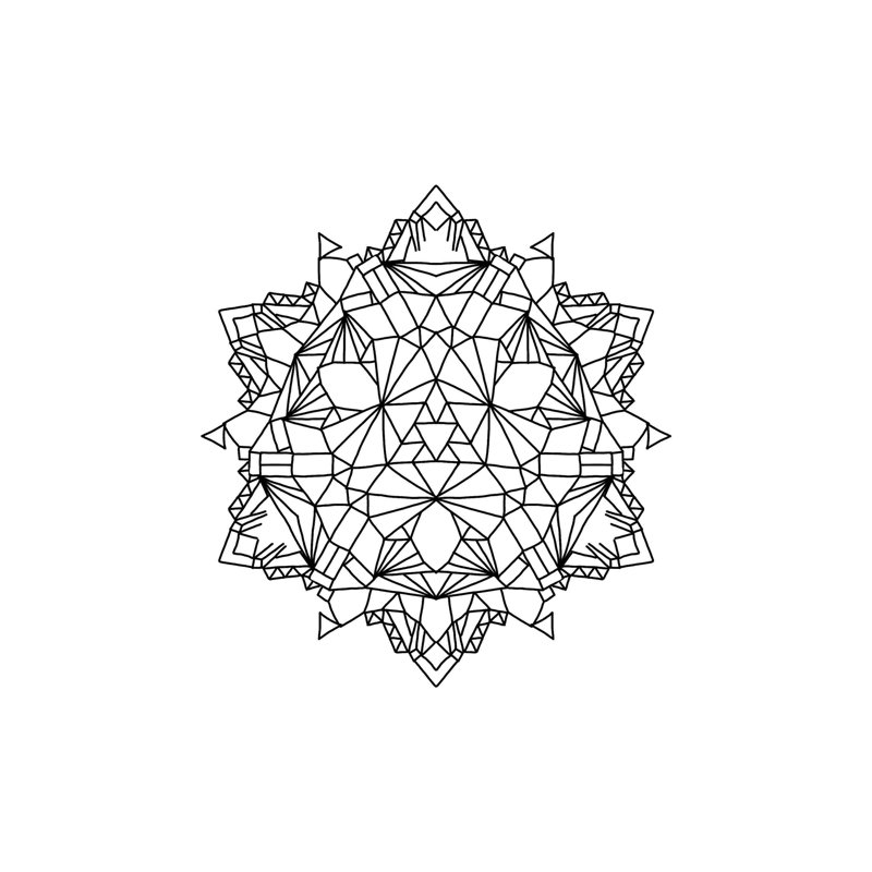 " Geometric Shape " Mixed Media Print, 36" H x 36" W