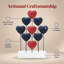 Sculpture en bois fait à la main Herewardus en acacia massif rustique pour la Saint-Valentin et la fête des Mères, décoration de table - Cadeau pour maman-1396883503