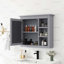 Armoire à pharmacie murale moderne avec miroir et 3 tablettes ouvertes-651800943