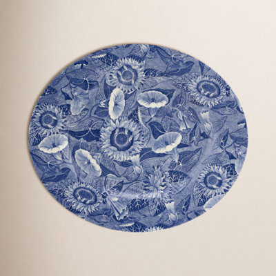 Spode Blue Room Oval Platter 14" Sunflower