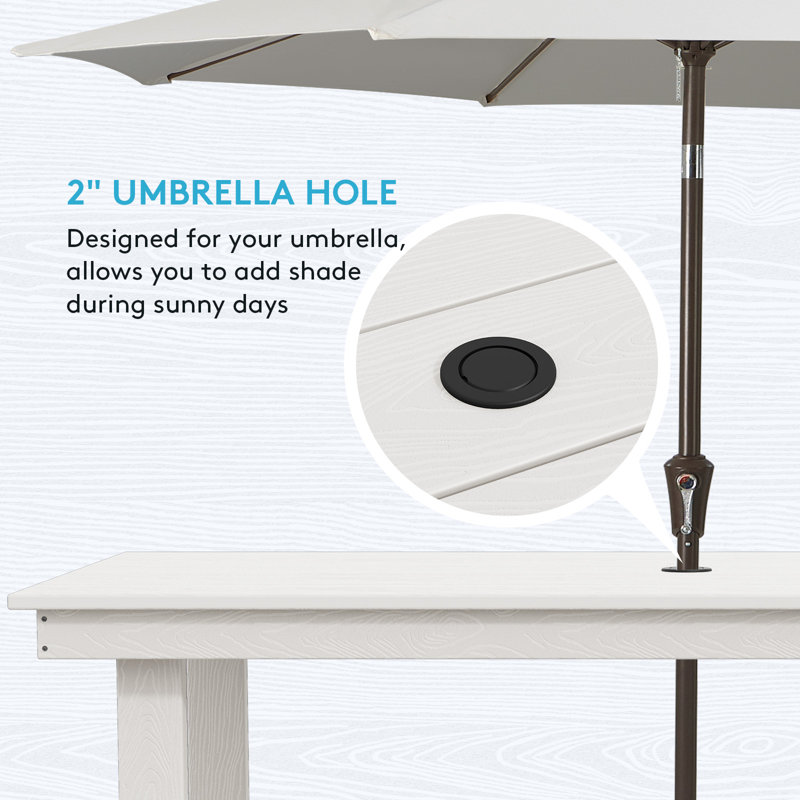 HDPE Patio Dining Chair , White