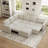 U Shaped Sofa Set Large Pullout Sofa Bed Modular Sectional Couch With Storage Ottoman-125951390
