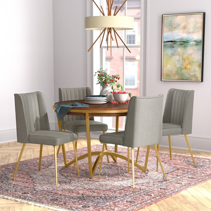 Ensemble repas pour 4 personnes Simmerman, Gris cendré