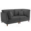 2 Seater Corduroy Sofa-1497992341