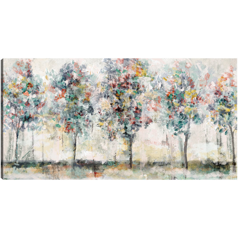Morning Trees by Studio Arts Canvas Art Print, 25" H x 48" W, Wrapped Canvas