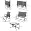 Four Piece Metal Garden Sofa Set Mixed Brown Weather Resistant Outdoor Patio Seating with Cushions for Backyard Porch Balcony-19145232