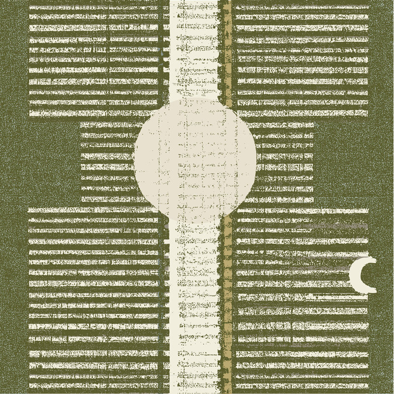 Inyanga Wallpaper, Self-Adhesive, Olive Linen