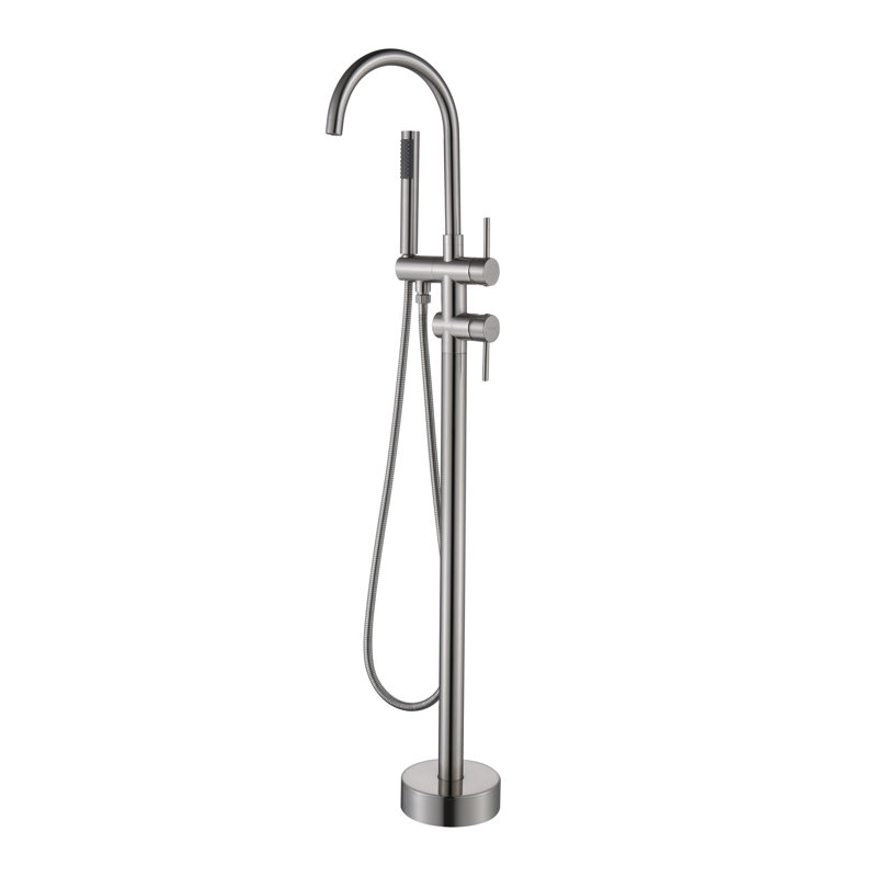 Robinet de baignoire à pattes Coral, Nickel brossé