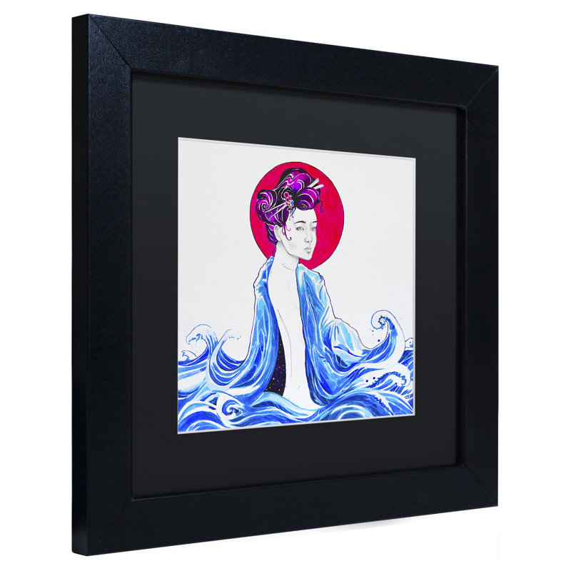 Henry Yume par Henry - reproduction d'art sur toile, H 11 po x l 11 po, Noir, Cadre noir