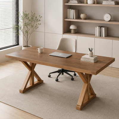 Solid Wood Base Writing Desk