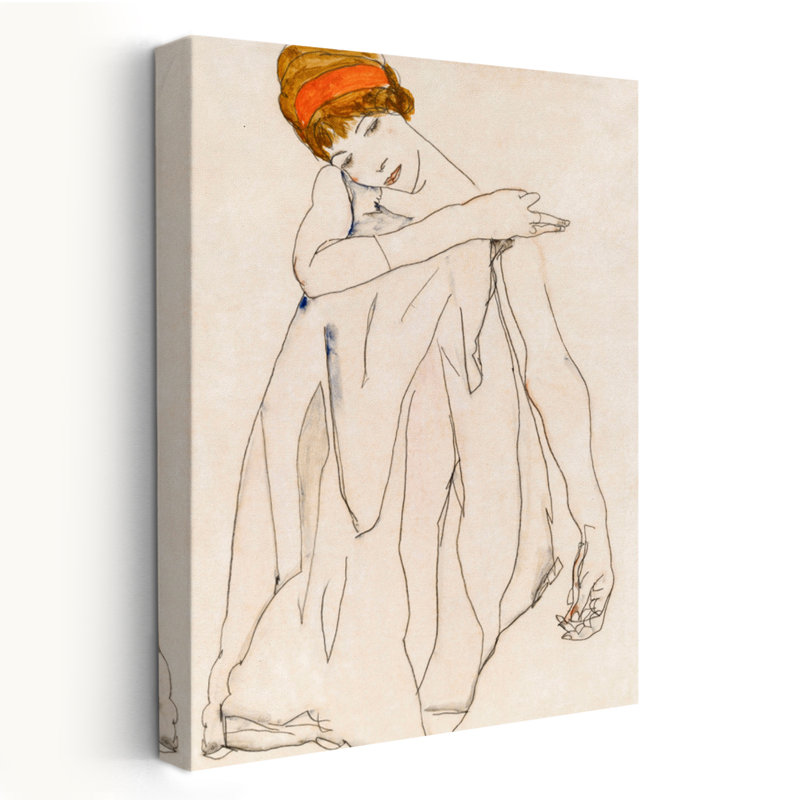 Femme couverte - Art figuratif, H 36 po x l 24 po