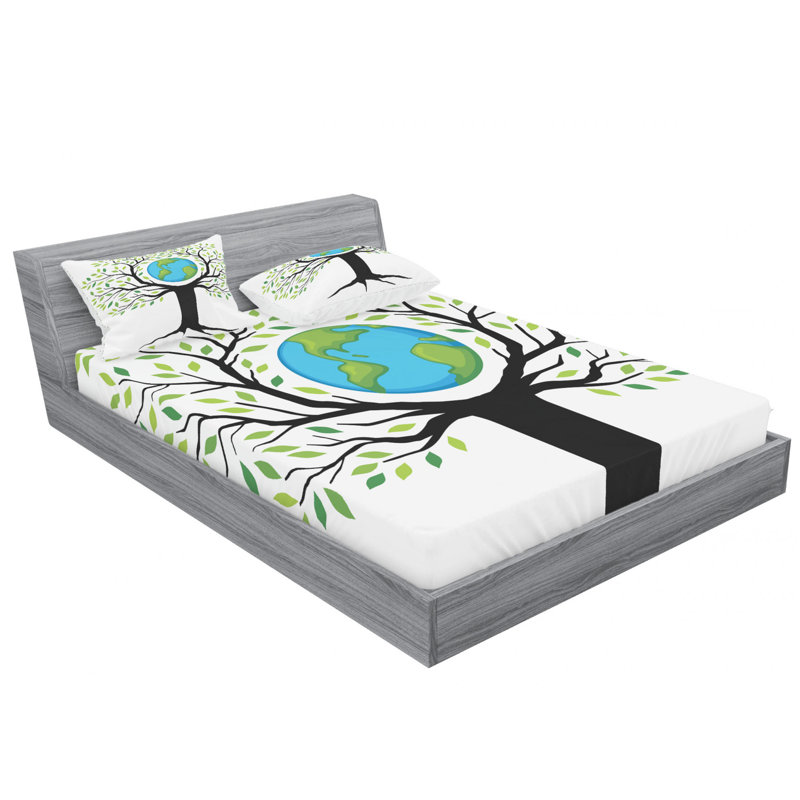 Microfiber Sheet Set, Queen Sheet + Fitted Sheet + 2 Pillowcases