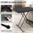 Patio Black Plastic Folding Table Adjustable Height