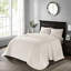 Couvre-lit très grand réversible crème - Rembourrage en coton prélavé pour un sommeil relaxant
