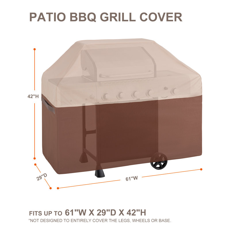 Housse imperméable et résistante pour barbecue, H 42 po x l 61 po x P 29 po