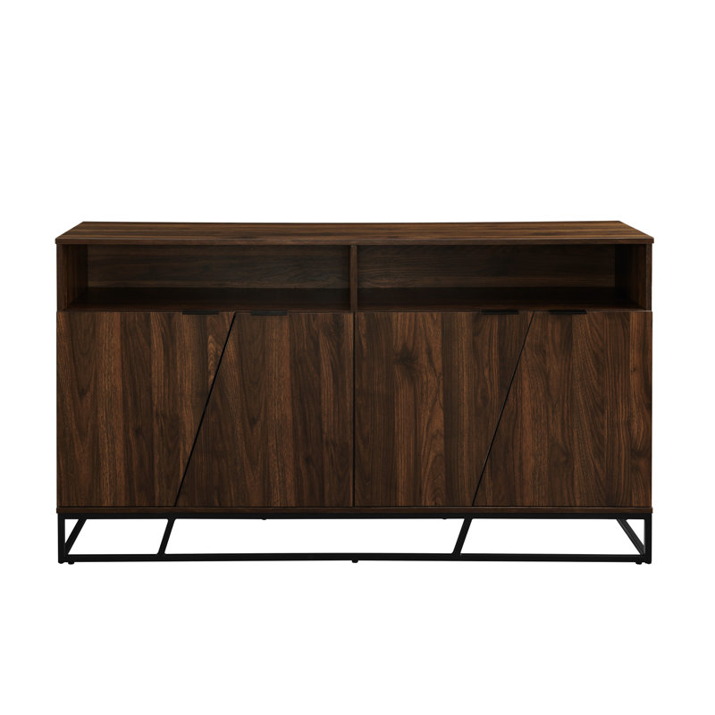 Milian 197 Cm Wide 4 Drawer Sideboard, Dark Walnut