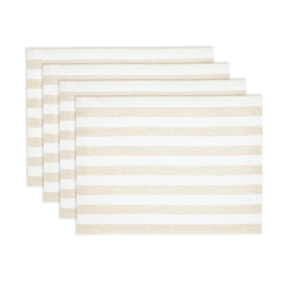 Sorrento Stripe - 100% Pure Linen Placemats
