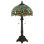 Lampe de table Tiffany en verre coloré bleu mer 12 x 12 x 21 pouces