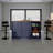 Kitchen Island 35.7" H, 2 Doors, 7 Shelves, Alby Blue  - Kitchen-342459473