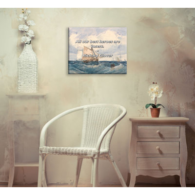 Artsy Quote "All our best heroes are losers." By Richard Glover Gallery Wrapped Canvas