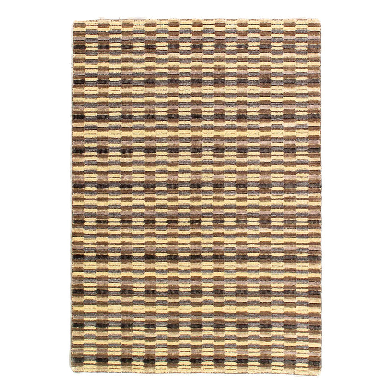 Tapis moderne en soie de bambou fabriqué à la main 4 pi x 6 pi