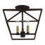 Plafonnier semi-encastré 3 lumières 12,5 cm Veasey-302551496