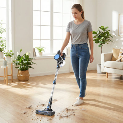 Aspirateur sans fil, aspirateurs balais légers pour la maison, aspiration puissante et batterie rechargeable pour tapis, poils d'animaux, planchers de bois franc