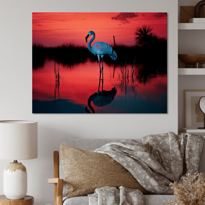 Flamant crépuscule I sur toile