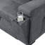 Canapé-lit modulaire réversible en tissu tissé