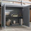 Lit mezzanine avec armoire de rangement, armoire à tiroirs et à tablettes et bureau coulissant, lit mezzanine en bois d'hévéa avec barrière de sécurité, échelle
