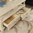 American ivory white square end table