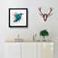 Kingfisher Splatter Art - Framed Print-1485001212