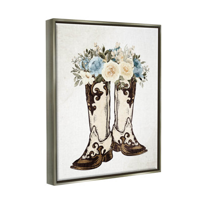 " Cowboy Boot Mixed Flower Bouquet " by Kim Allen